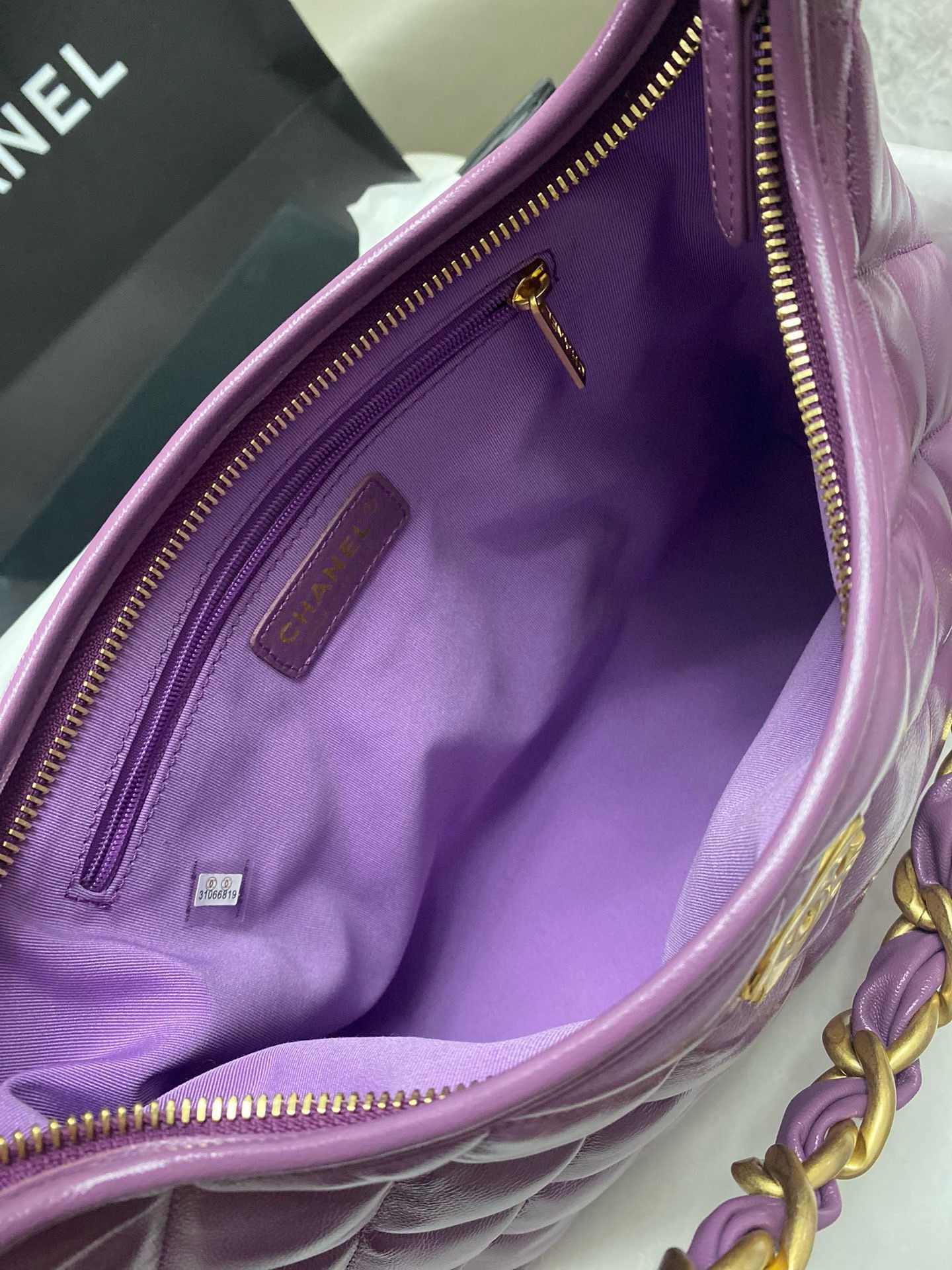 Chanel 24A Original Leather Hobo Bag AS4922 AS4923 Purple