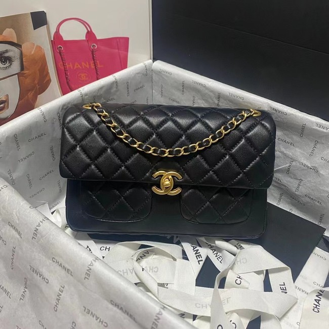 CHANEL FLAP BAG Lambskin 23365 BLACK