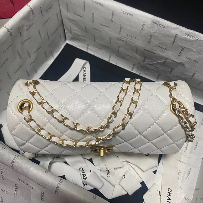 CHANEL FLAP BAG Lambskin 23365 WHITE