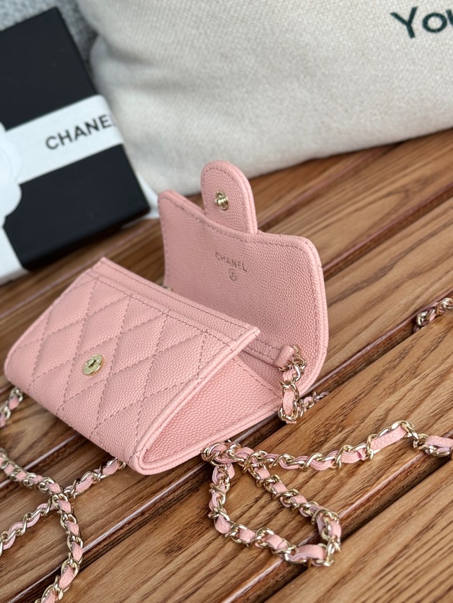 Chanel MINI BELT BAG Gold-Tone Metal A81081 pink