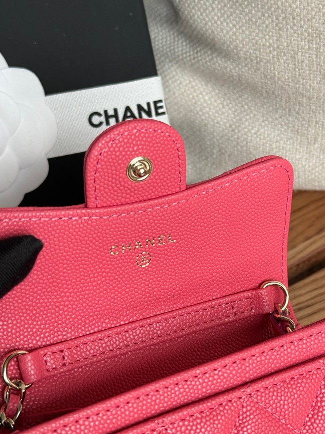 Chanel MINI BELT BAG Gold-Tone Metal A81081 rose