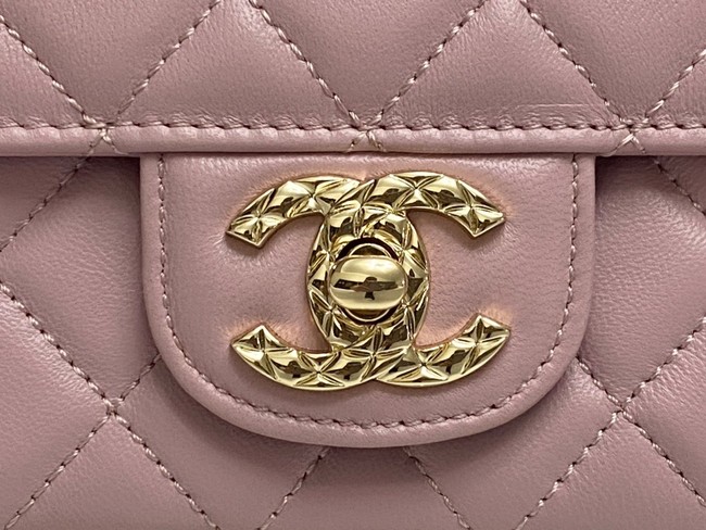 Chanel MINI FLAP BAG WITH TOP HANDLE AS4924 pink