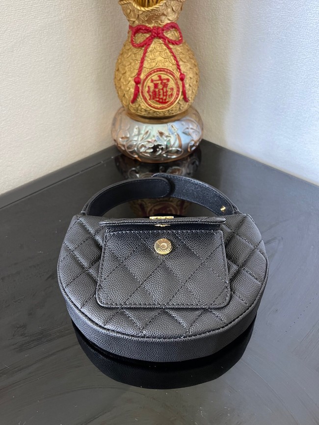 Chanel POUCH Lambskin & Gold-Tone Metal AP3467 black