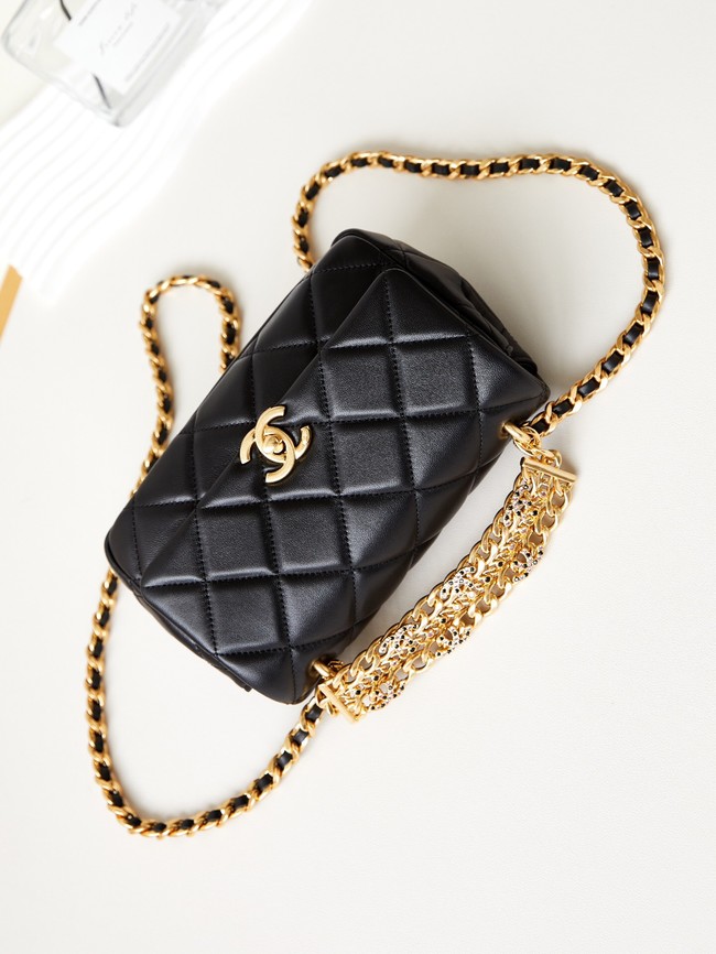 CHANEL 24C MINI FLAP BAG AS4595 Black