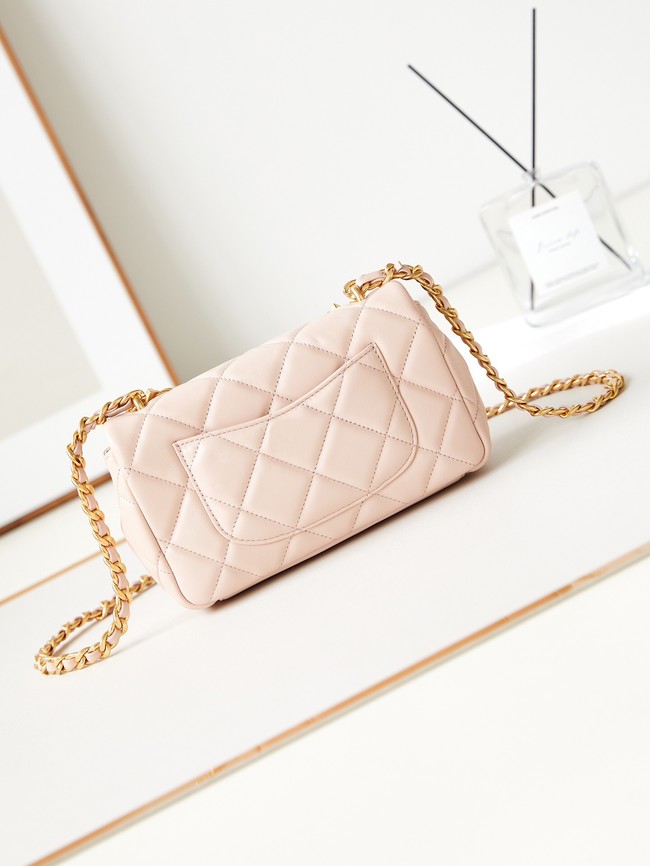 CHANEL 24C MINI FLAP BAG AS4595 pink