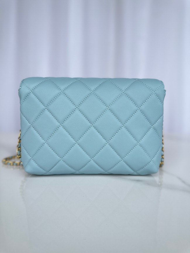 Chanel FLAP BAG AS5011 SKY BLUE