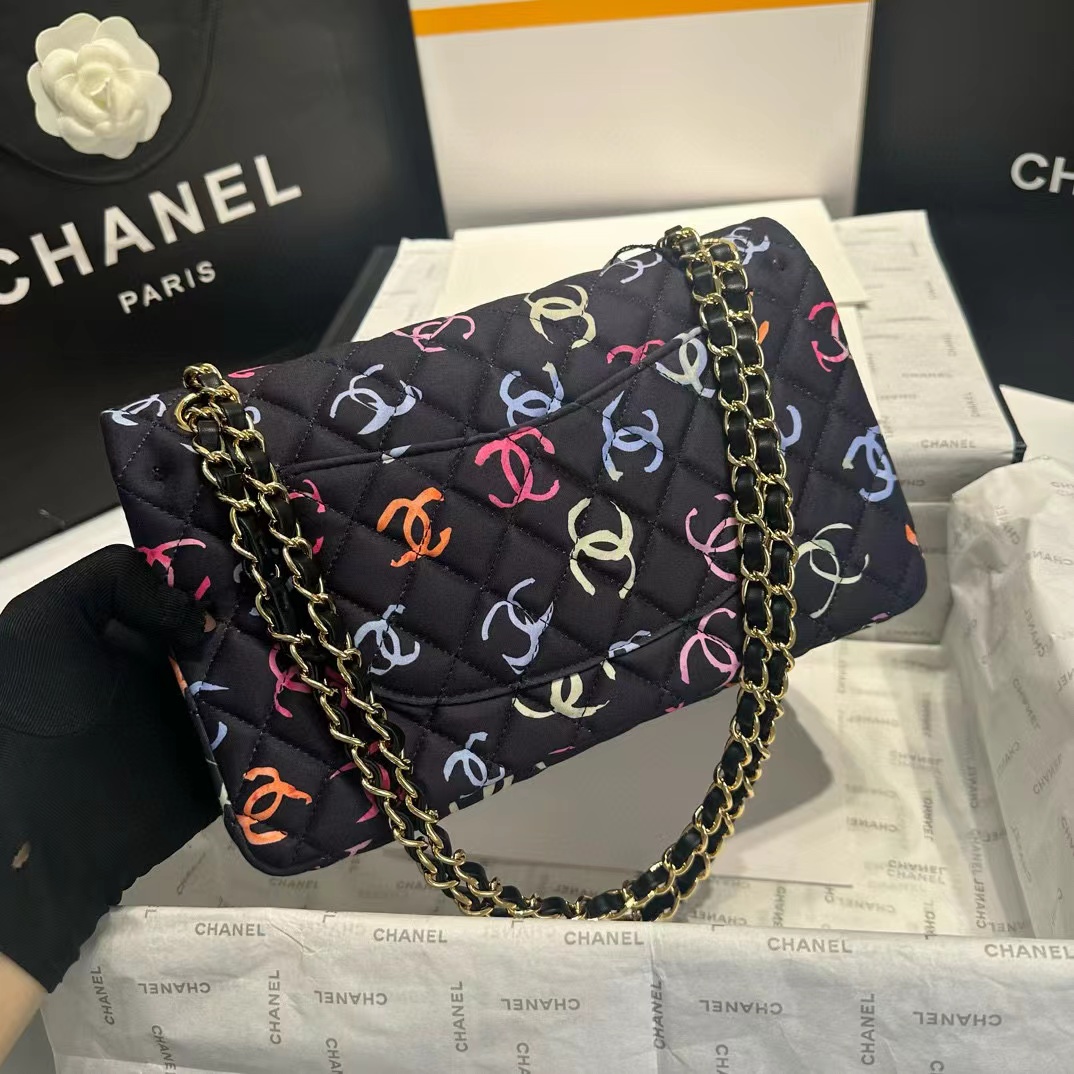 CHANEL CLASSIC 11.12 HANDBAG A01112 Black & Multicolor