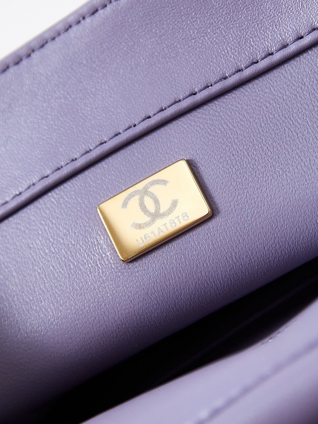 Chanel FLAP BAG AS5011 Light Purple