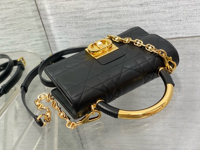 Mini Dior Ange Bag blackMacrocannage Calfskin M4401U