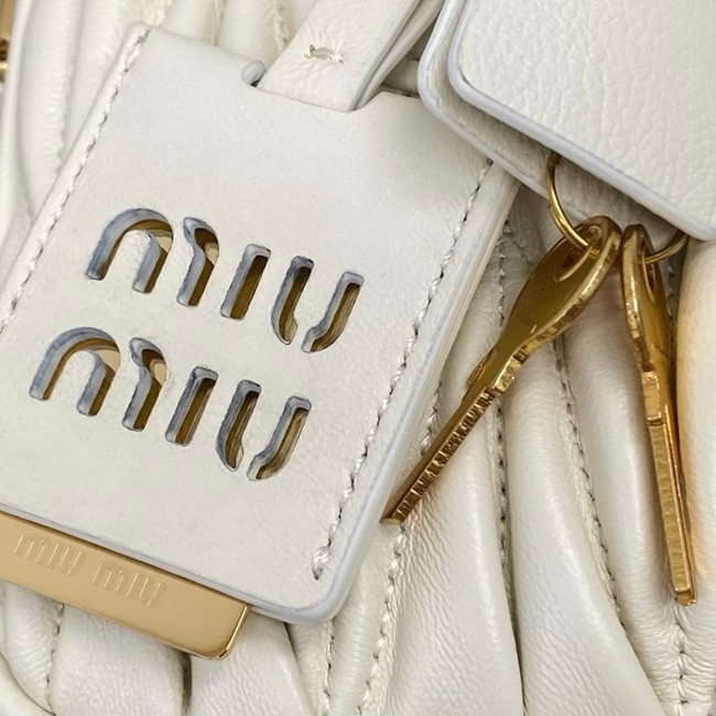 Miu Miu Wander Matelasse Original Sheepskin Bag M-014 Cream