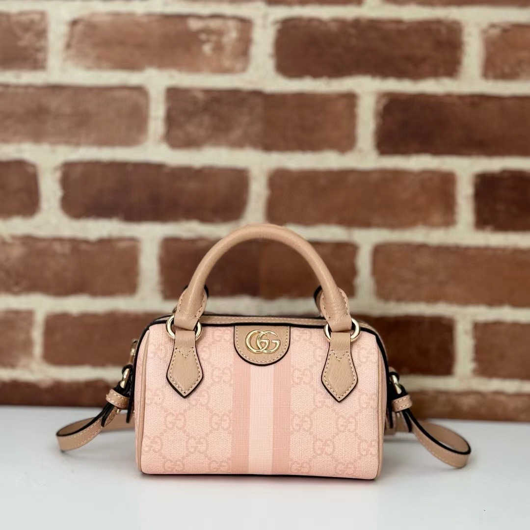 GUCCI OPHIDIA GG SUPER MINI BAG 781490 Dusty pink