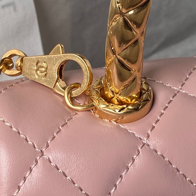 Chanel FLAP BAG WITH TOP HANDLE AS92990 pink