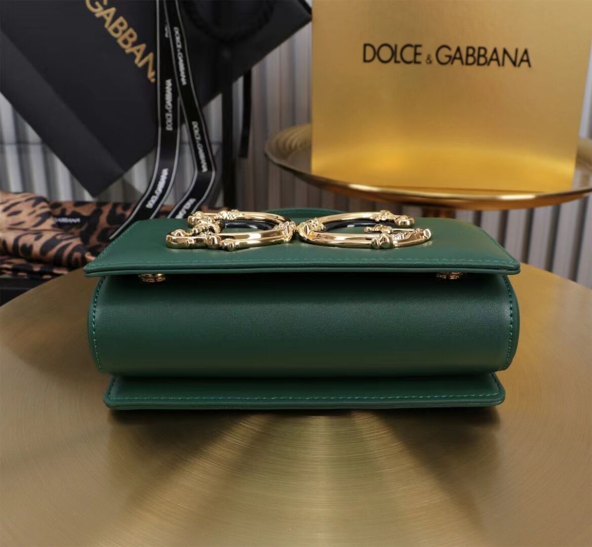 Dolce & Gabbana leather Shoulder Bag G6504 green