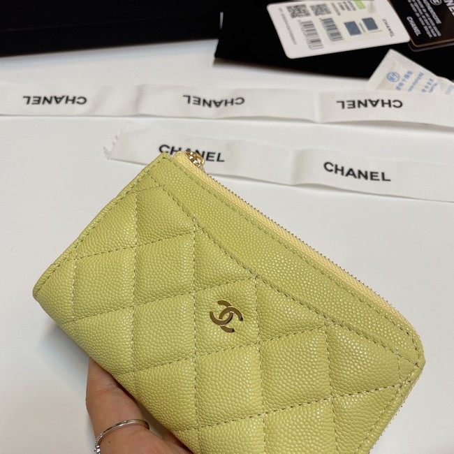 Chanel CLASSIC CARD HOLDER AP3179 Lemon