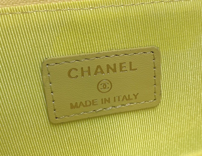 Chanel CLASSIC CARD HOLDER AP3179 Lemon