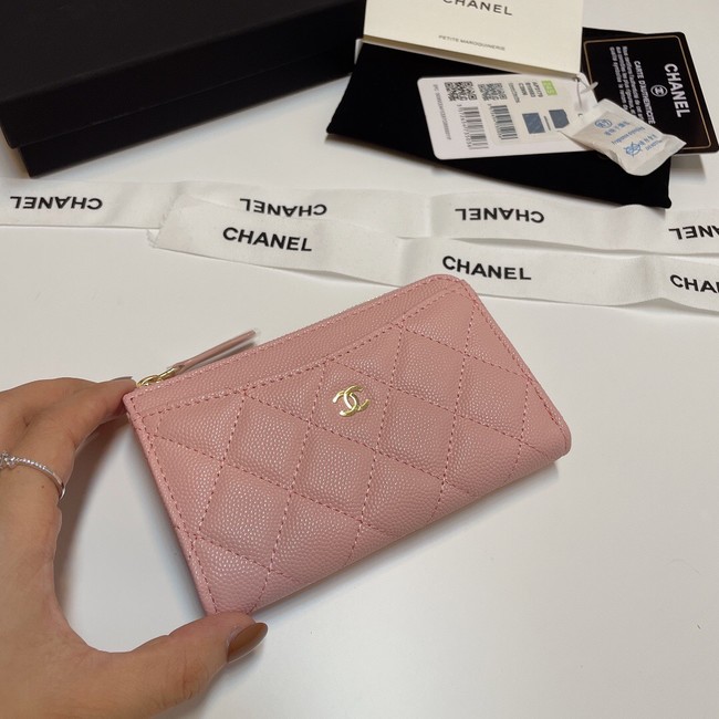 Chanel CLASSIC CARD HOLDER AP3179 PINK