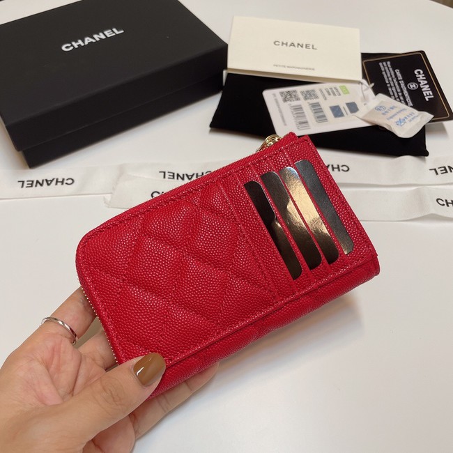 Chanel CLASSIC CARD HOLDER AP3179 RED