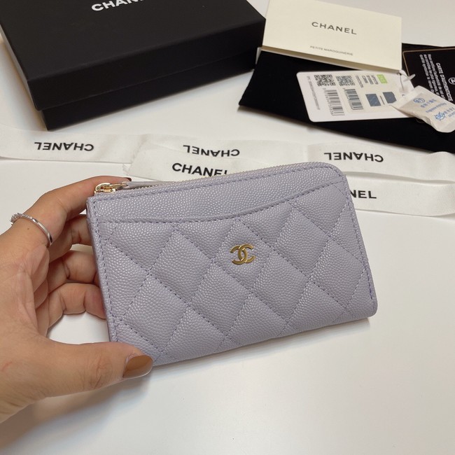 Chanel CLASSIC CARD HOLDER AP3179 light Purple