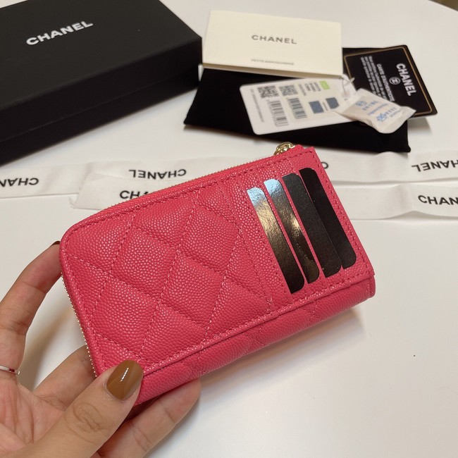 Chanel CLASSIC CARD HOLDER AP3179 rose