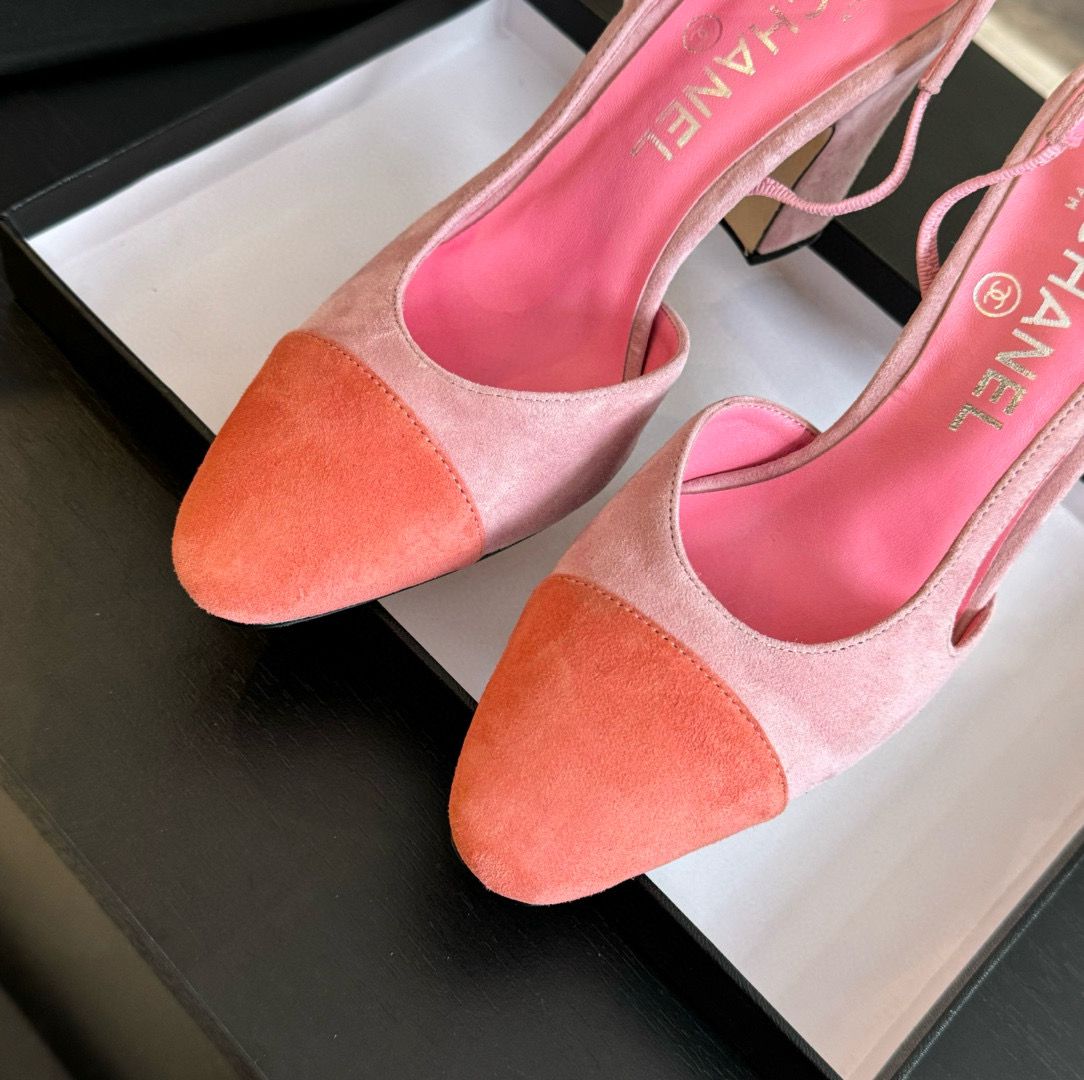 Chanel Sandal 95MM Hight Heels Shoes C50223 Peach