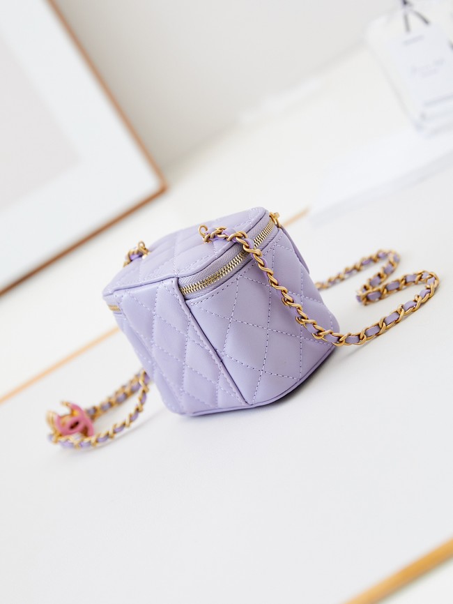 CHANEL CLUTCH WITH CHAIN AP3941 Light Purple