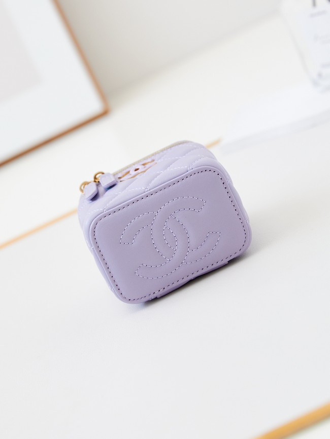 CHANEL CLUTCH WITH CHAIN AP3941 Light Purple