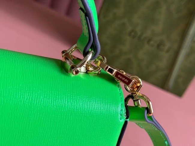 GUCCI HORSEBIT 1955 MINI TOP HANDLE BAG 781387 Electric green