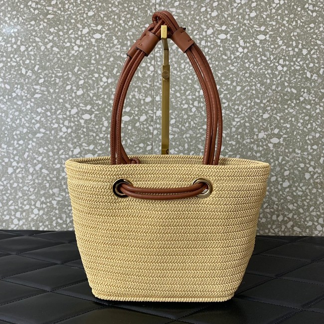 VALENTINO small RAFFIA MACRAME Shoulder Bag 0990S Apricot