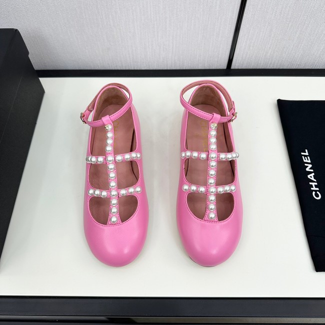 Chanel MARY JANES Goatskin & Imitation Pearls 11240-1