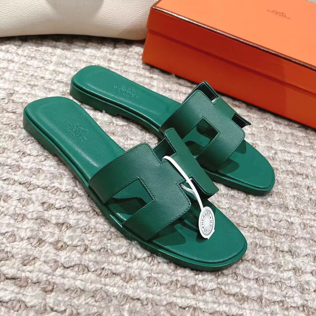 Hermes Shoes HMS56268 Dark Green