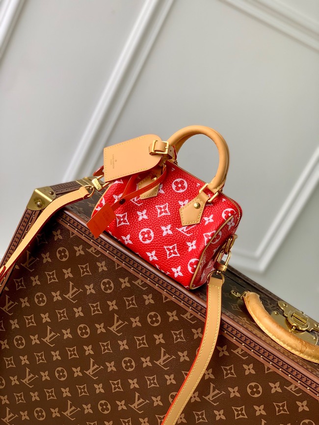 Louis Vuitton Speedy 18 Bandouliere Damier Pop M40595 red