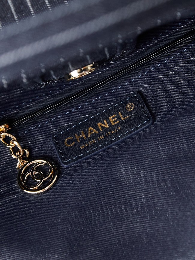 Chanel 24A SHOPPING BAG AS3257 dark blue