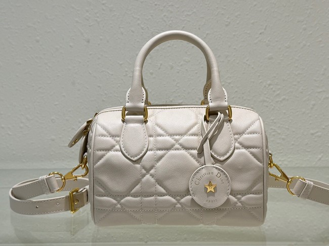 Dior Groove 20 Bag Dusty Ivory Macrocannage Calfskin M1364UBO