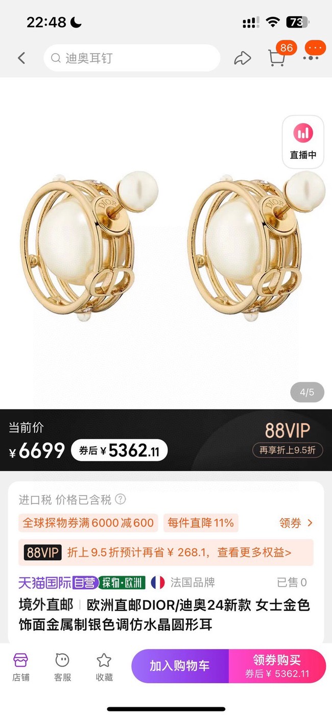 Dior Earrings CE14854