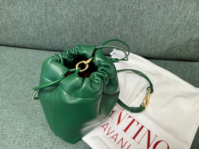 VALENTINO MINI VLOGO POUF Sheepskin WP0AC3Z green