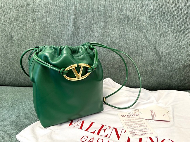 VALENTINO VLOGO POUF Sheepskin WB0N74 green