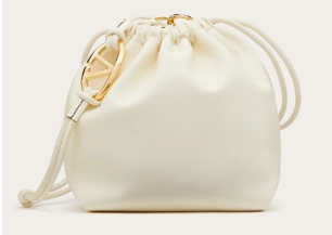 VALENTINO VLOGO POUF Sheepskin WB0N74 white