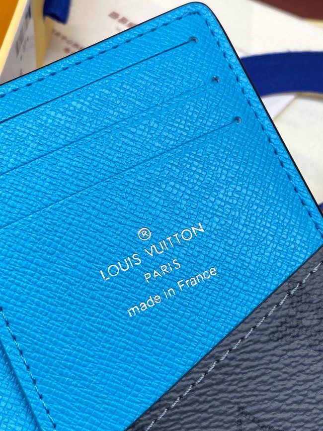 Louis Vuitton CUSTOMIZABLE Pocket Organizer M61696 black&blue