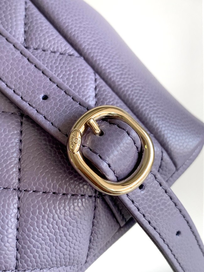 Chanel SMALL BACKPACK Calfskin & Gold-Tone Metal AS3787 Light Purple