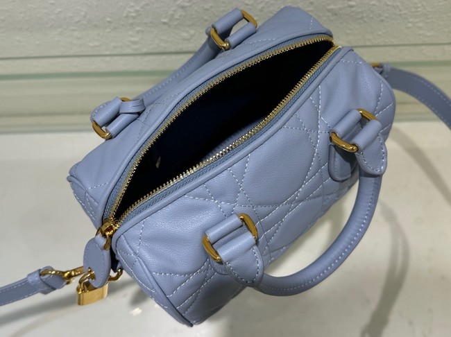 Dior Groove 20 Bag Pale Blue Macrocannage Calfskin M1364UBOL