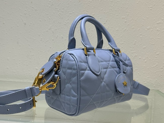 Dior Groove 20 Bag Pale Blue Macrocannage Calfskin M1364UBOL