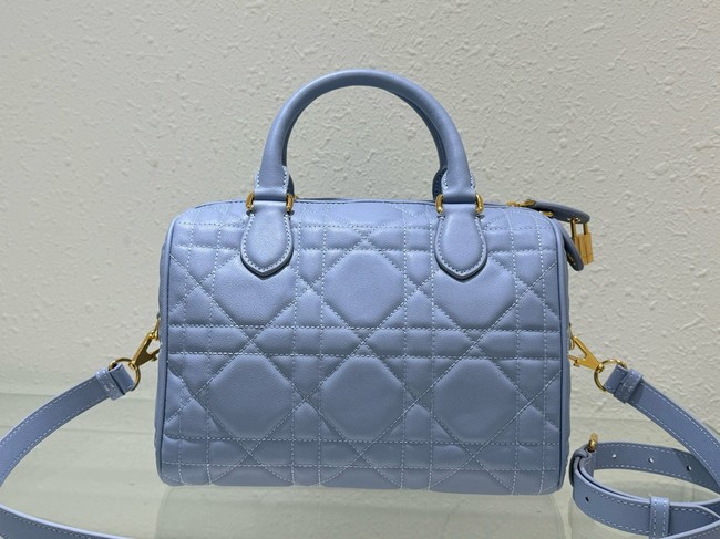 Dior Groove 25 Bag Macrocannage Calfskin M1365UBOL Pale Blue