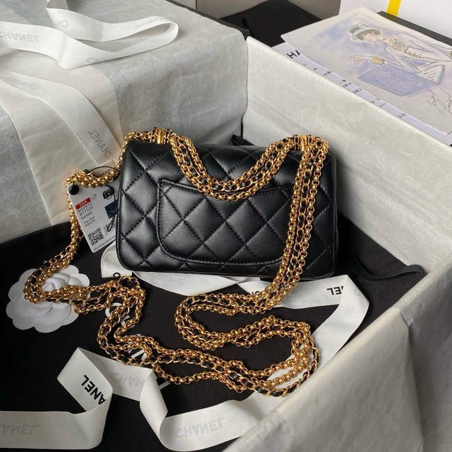 Chanel 24A MINI FLAP BAG AS4972 black