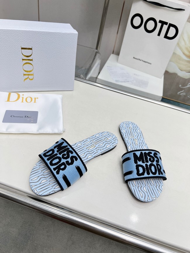 Dior Dway Slide Embroidered Cotton 11281-1