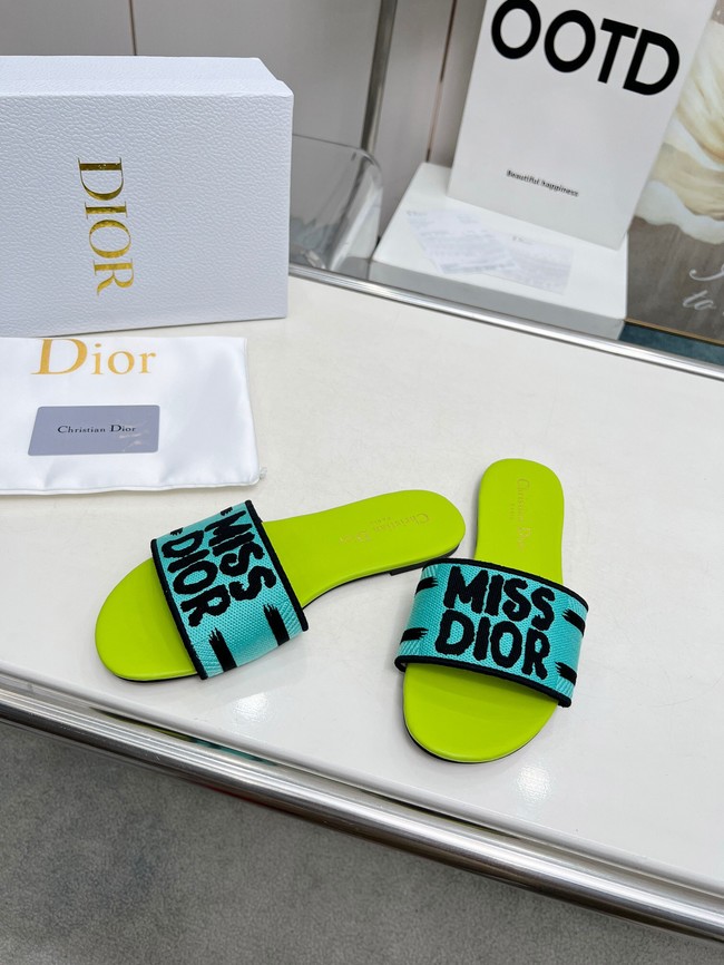 Dior Dway Slide Embroidered Cotton 11281-6