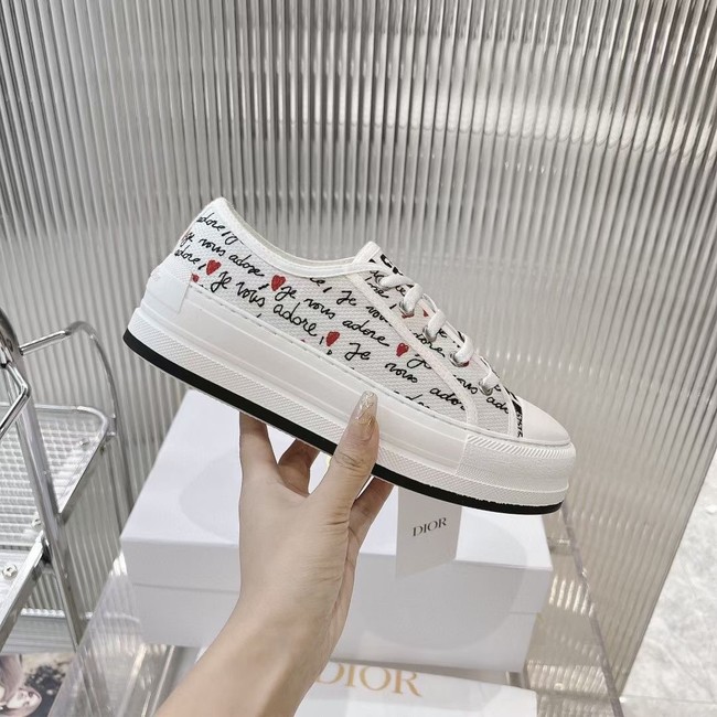 Dior Platform Sneaker Oblique Embroidered Cotton 11284-1