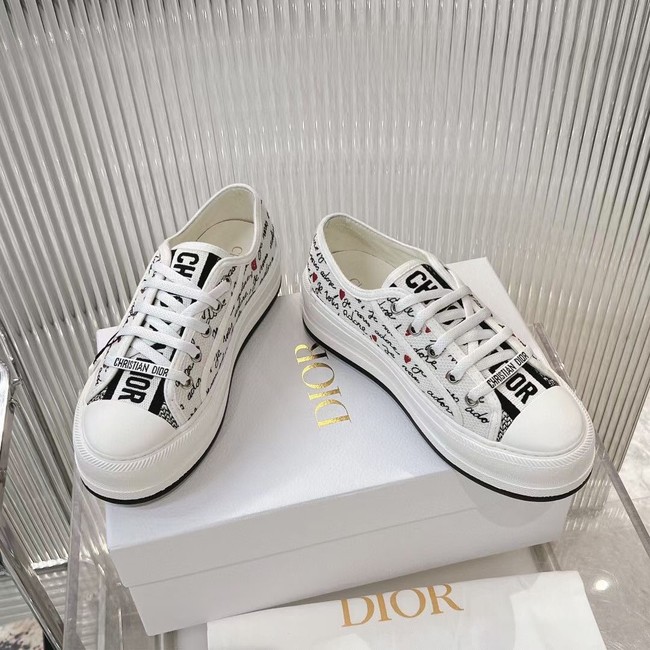 Dior Platform Sneaker Oblique Embroidered Cotton 11284-1