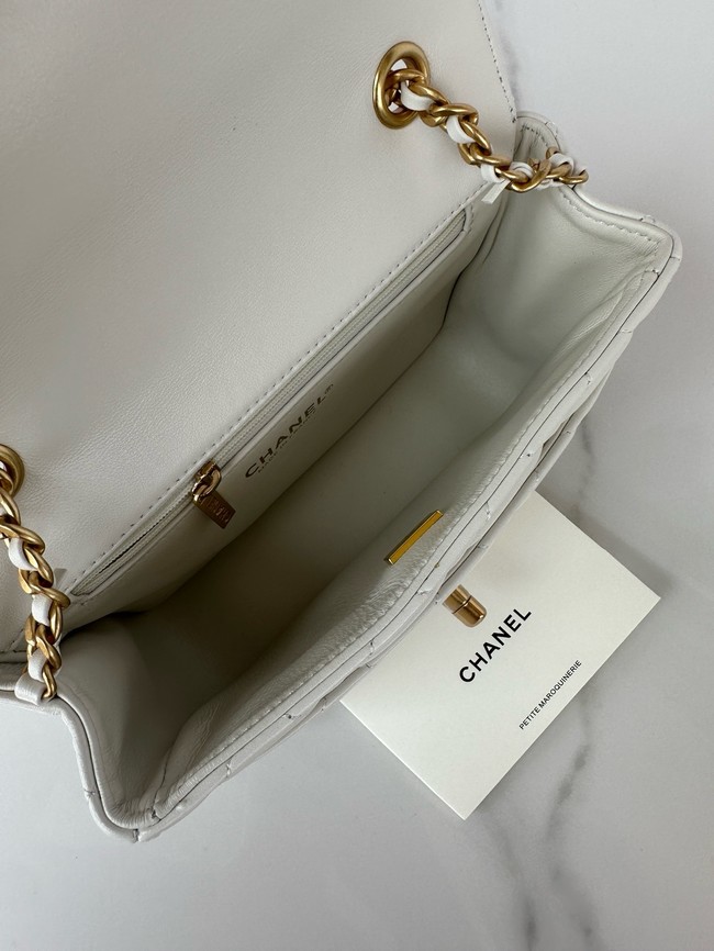 CHANEL MINI FLAP BAG AS5026 white