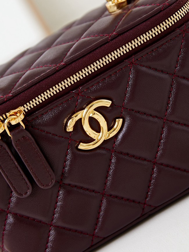 CHANEL 24A CLUTCH WITH CHAIN AP4168 Wine