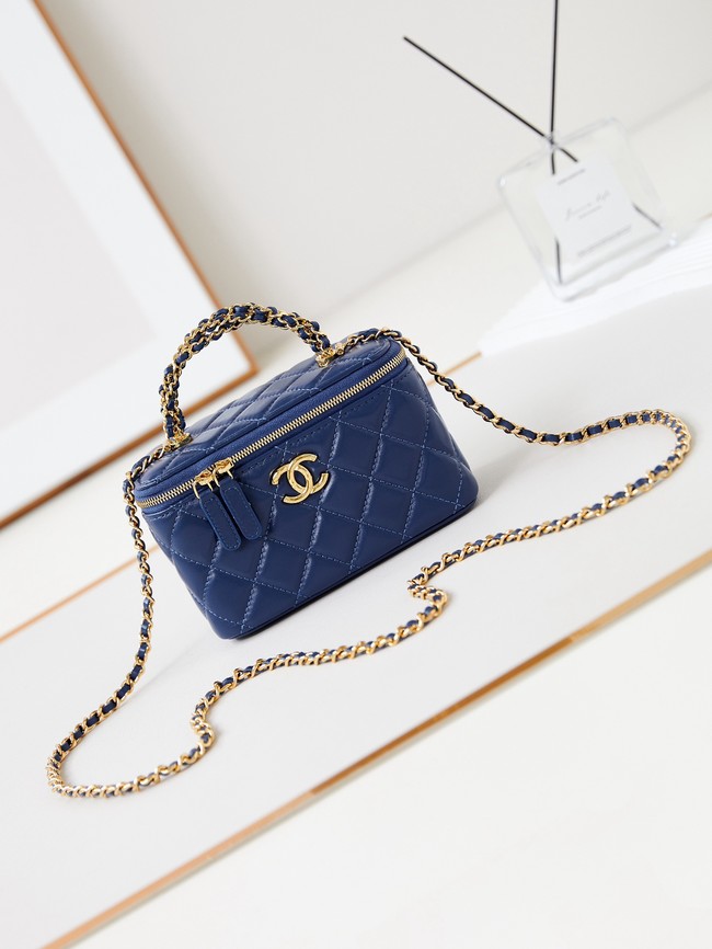 CHANEL 24A CLUTCH WITH CHAIN AP4168 blue